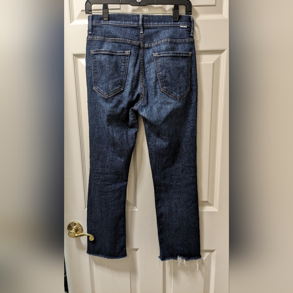 MOTHER Dark Blue Ankle & Cropped Jeans - Picture 3 of 6